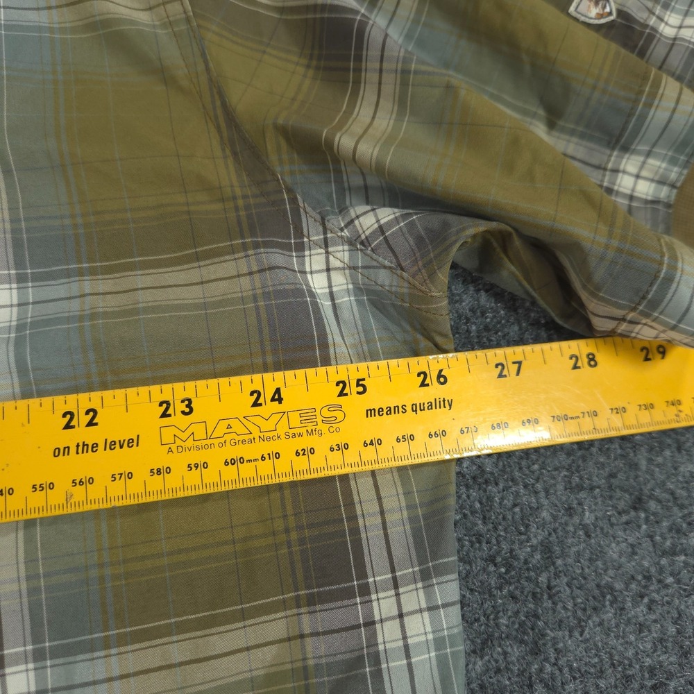 Kuhl Response Men's Shirt 2XL Olive Green Plaid Short Sleeve Button Front 7153 - Picture 8 of 11